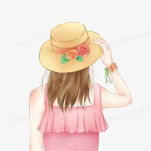 手绘唯美女性背影免抠png图片素材免费下载唯美png40004000像素
